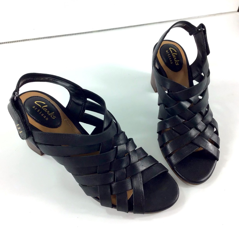 Clark Artisan weaved leather sandals Ralene Luster
